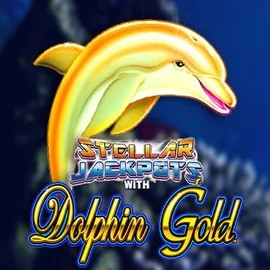 Dolphin Gold with Stellar Jackpots slot logo by Lightning Box Game at inbet Casino
